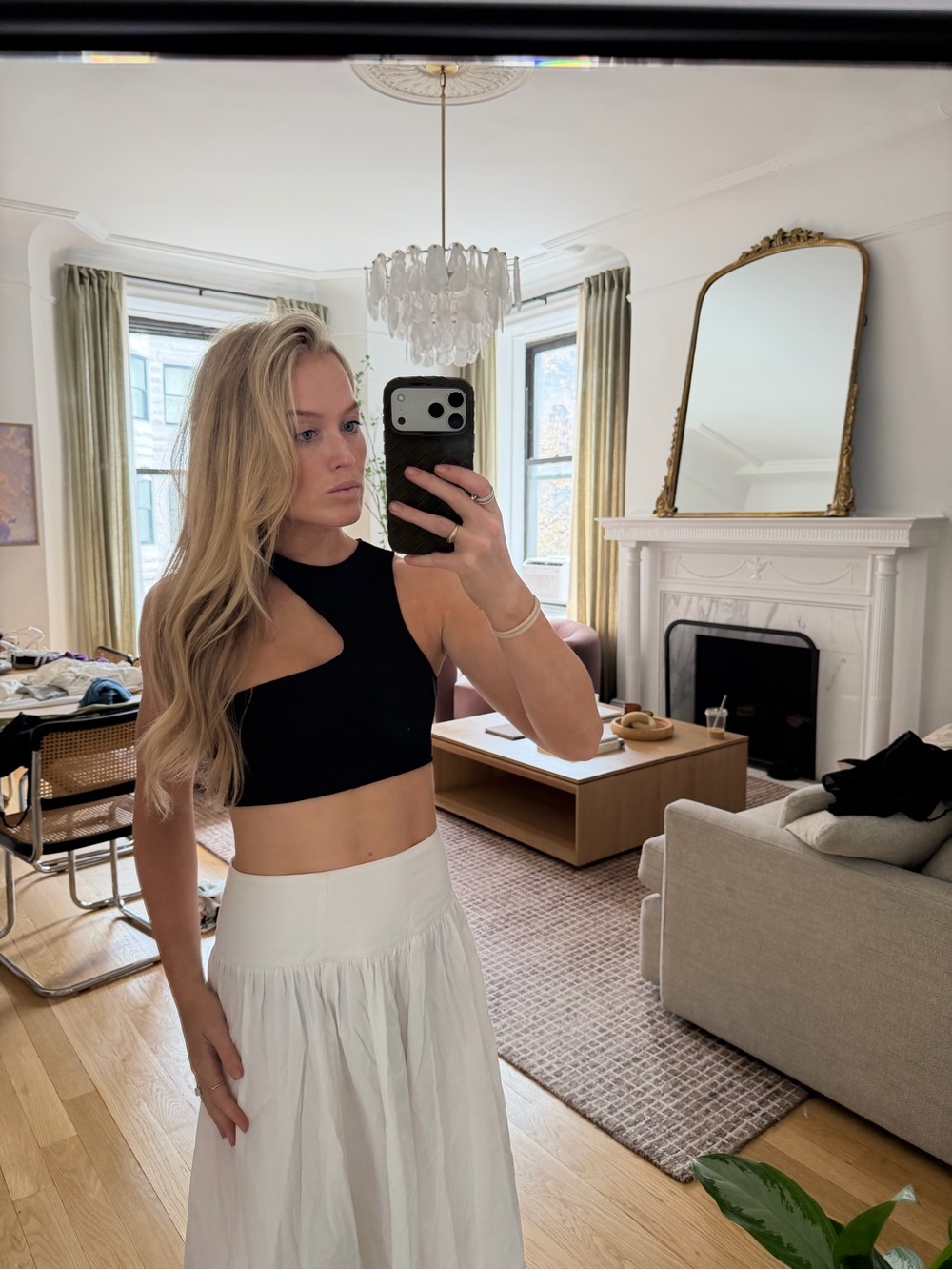Zara Black Cutout Racer Crop Top